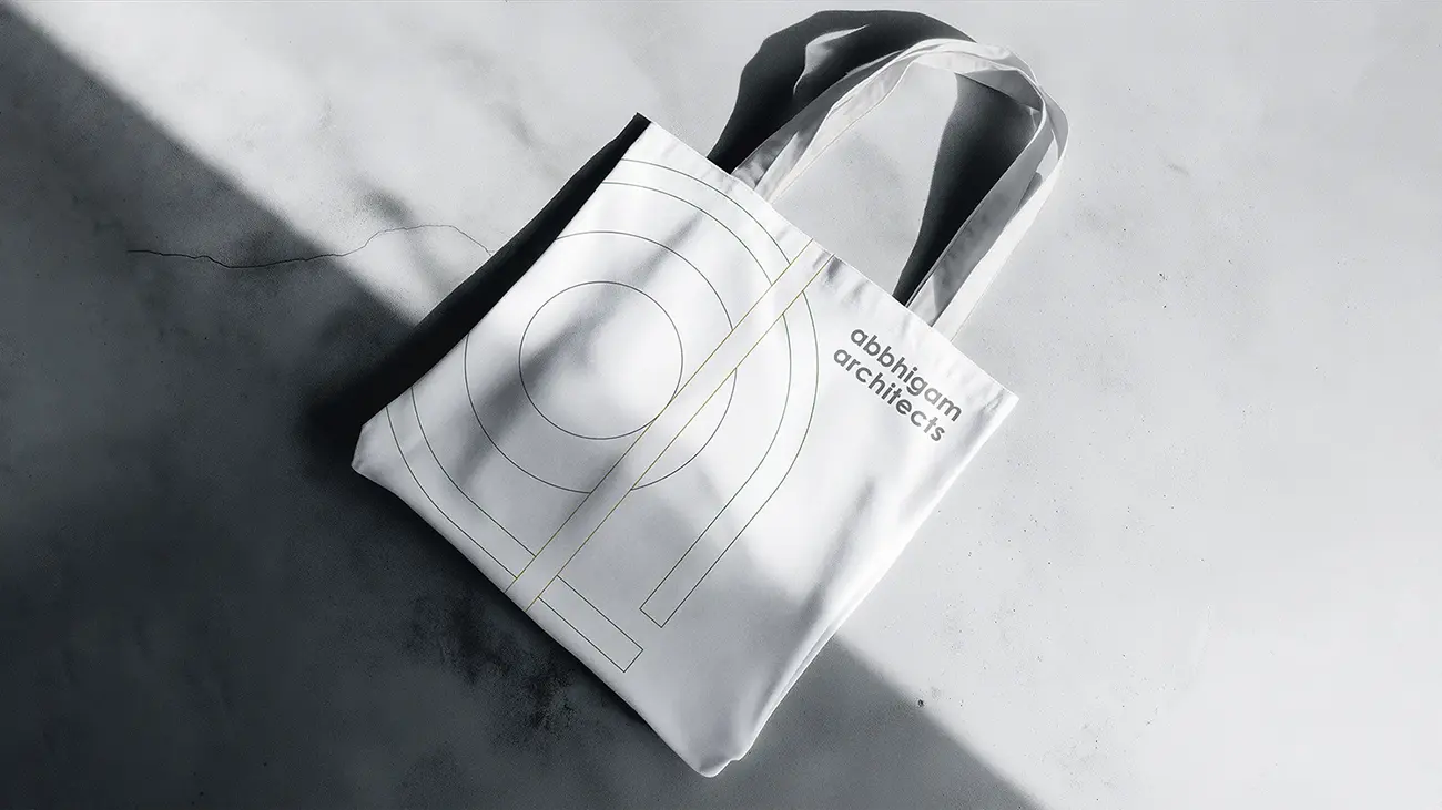 ABBHIGAM ARCHITECTS – BRAND IDENTITY DESIGN 12 Architectural Branding Rajkot – ABBHIGAM ARCHITECTS Branded Tote Bag