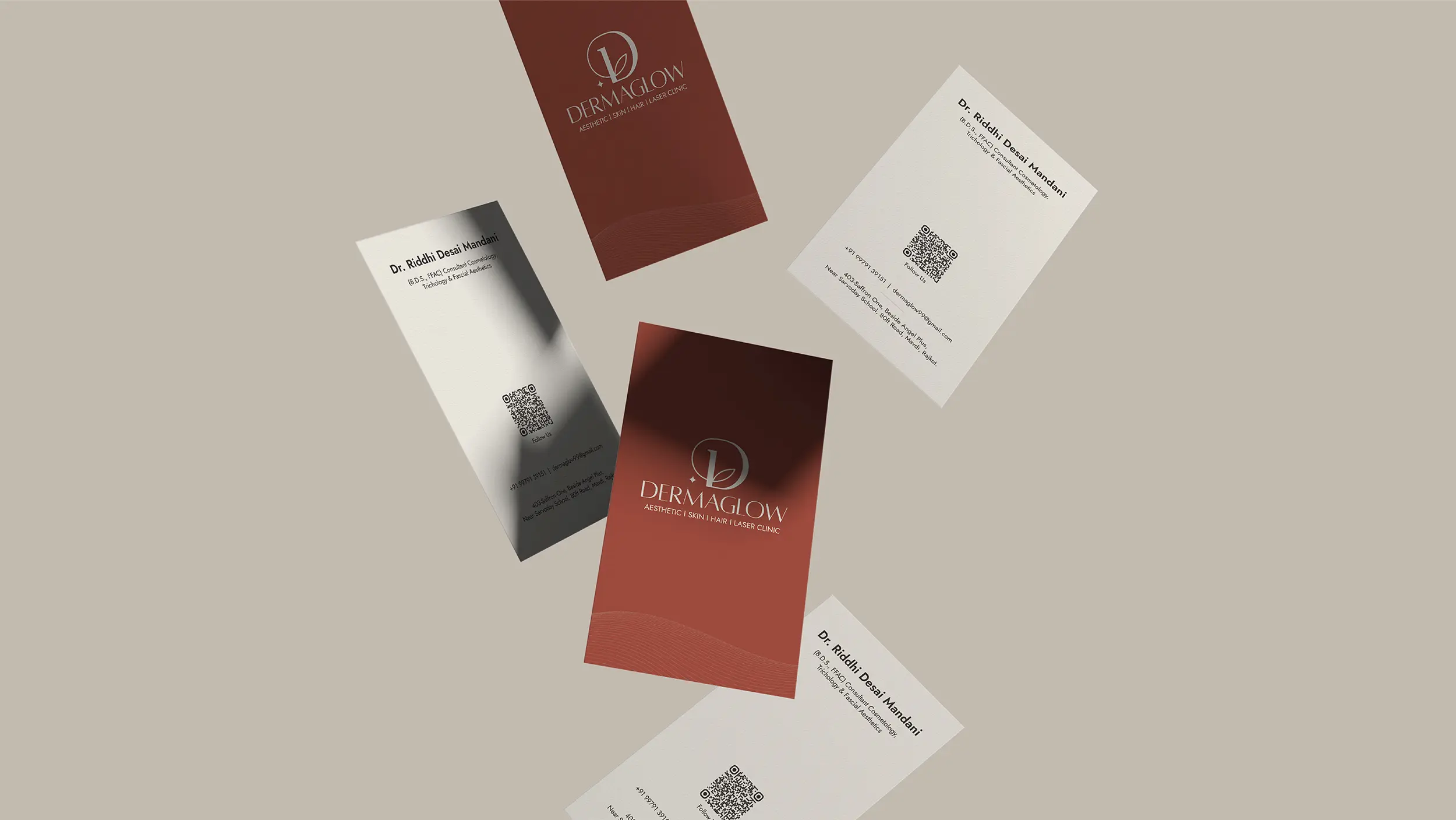 DERMAGLOW – BRAND IDENTITY DESIGN 6 Skincare Brand Identity – Dermaglow Premium Business Card Design