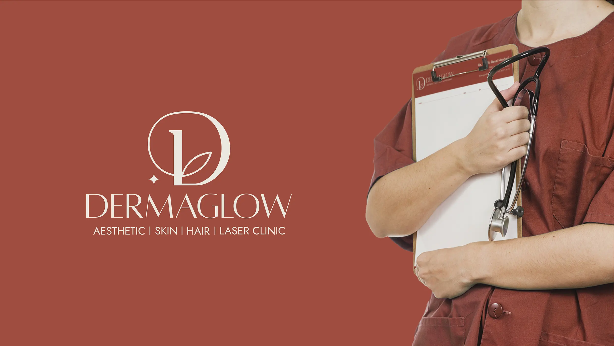 DERMAGLOW – BRAND IDENTITY DESIGN 11 Skincare Brand Identity – Dermaglow Personalized Aesthetic Treatment Advertisement