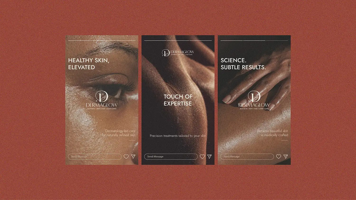 DERMAGLOW – BRAND IDENTITY DESIGN 8 Skincare Brand Identity – Dermaglow Social Media Branding Templates