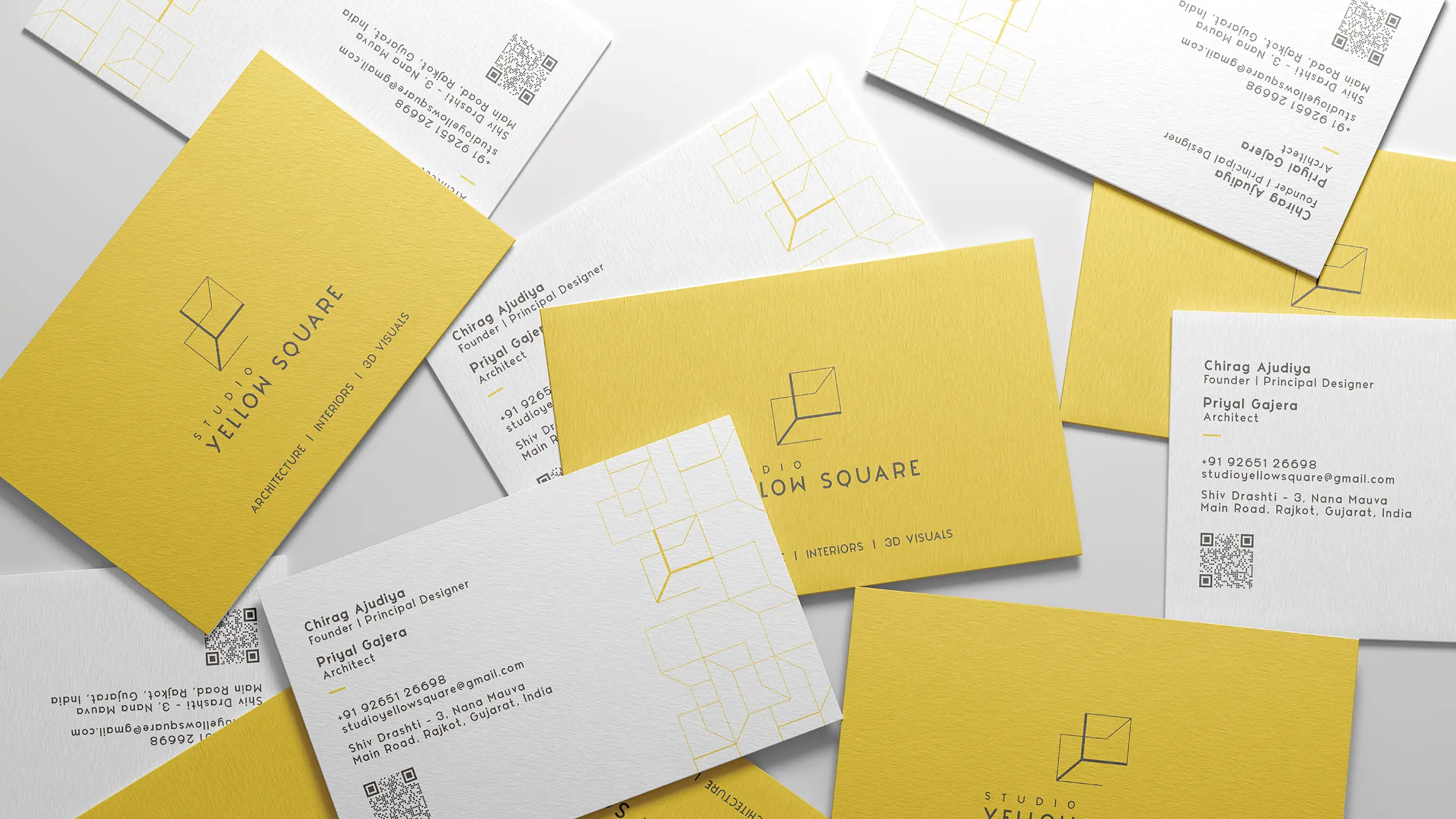 STUDIO YELLOW SQUARE – BRAND IDENTITY DESIGN 5 Architecture Brand Identity – Studio Yellow Square Business Card Design