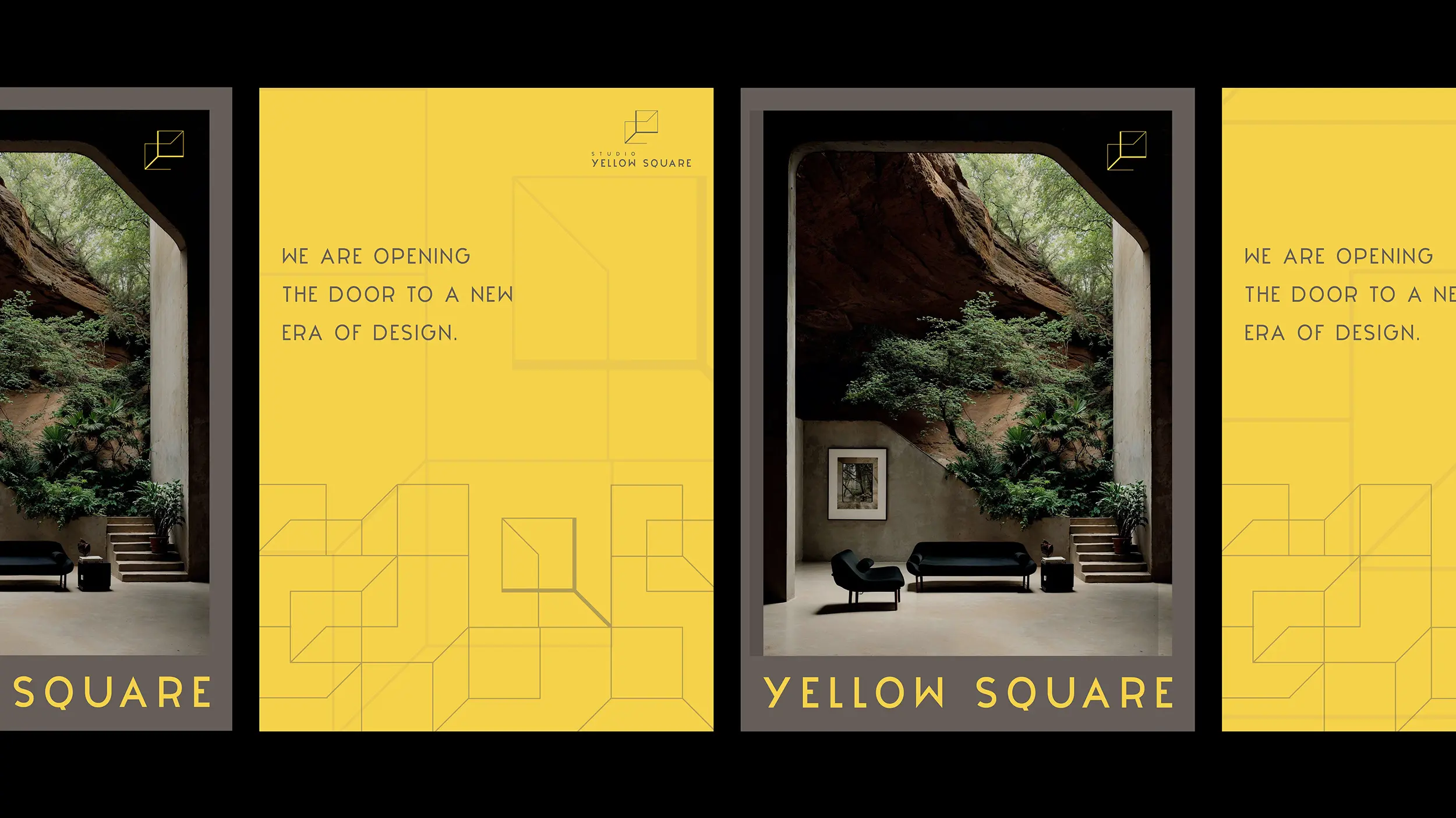 STUDIO YELLOW SQUARE – BRAND IDENTITY DESIGN 8 Architecture Brand Identity – Studio Yellow Square Brand Launch Poster