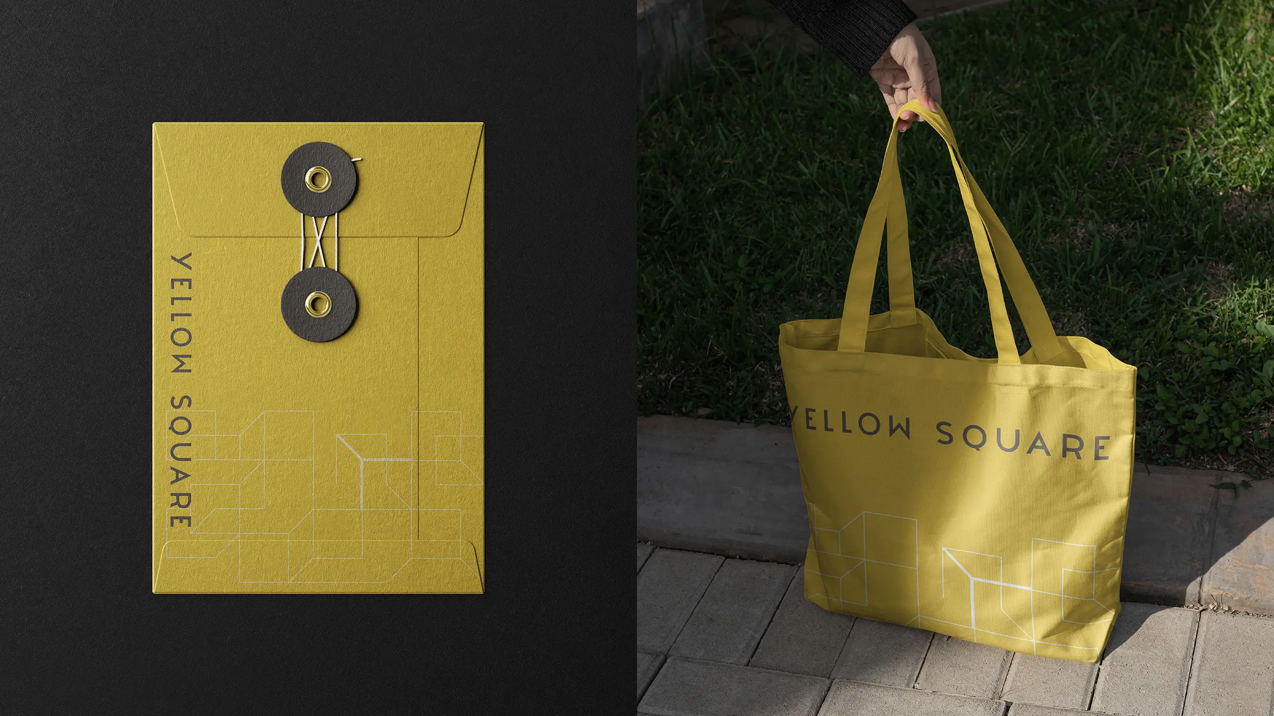 STUDIO YELLOW SQUARE – BRAND IDENTITY DESIGN 7 Architecture Brand Identity – Studio Yellow Square Packaging and Tote Bag Design
