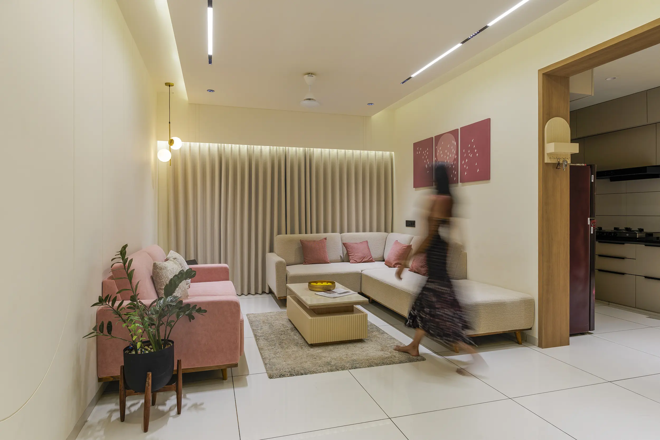Modern Interior Design Rajkot – VRAJ Minimalist Living Room
